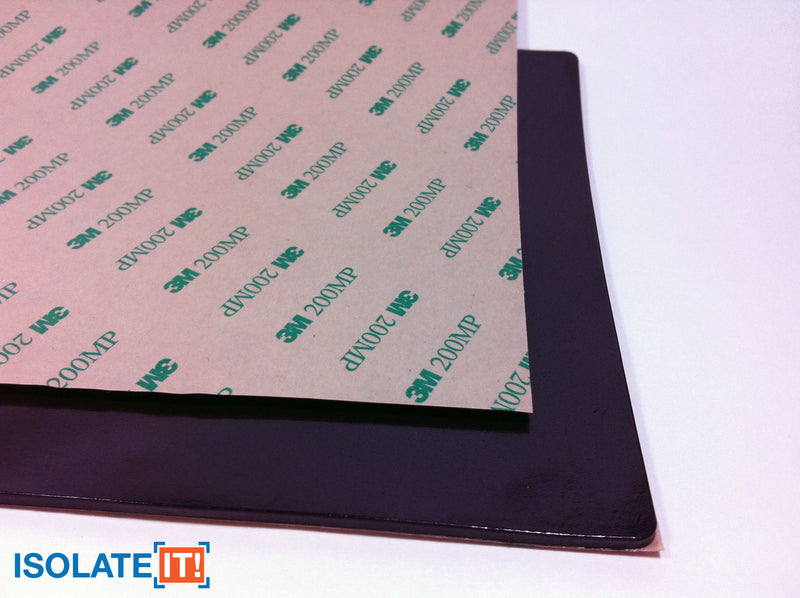 2 Sheet Anti Vibration Pads Shock Absorbing Mat 70 Durometer 12 x 6 x 0.125  Inch Isolation Damping Mat Acoustic Damping Film Sound